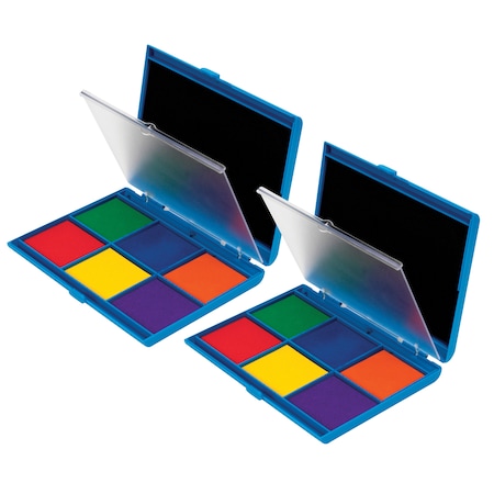 Learning Resources Stamp Pad, 7 Colors Per Pad, PK2 4275